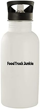 Molandra Products Food Truck Junkie - 20oz Stainless Steel Water Bottle, White