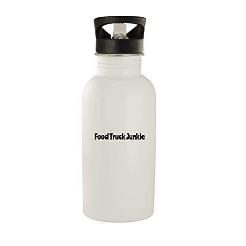 Molandra Products Food Truck Junkie - 20Oz Stainless Steel Water Bottle, White #TOP1