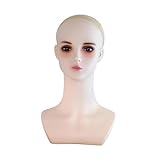 perfk Multifunktionaler Perückenhalter für Perücken in einem weiblichen Glatzen-Mannequinkopf – Professioneller Perückenständer für Haarstyling