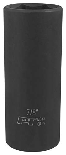 Performance Tool M847 1/2 Drive Impact Socket, 7/8 - Heavy Duty Socket for High Torque Applications and Tough Jobs - Thumbnail 2