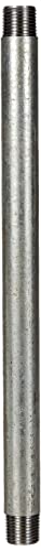Sanitop-Wingenroth tubos roscados soldados de hierro fundido maleable de 1/2 «x 300 mm, DIN 2440, con 2 roscas externas, galvanizados (13390 6)