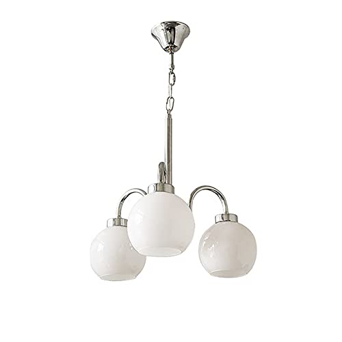 Lustre E27 anti éblouissement avec abat-jour verre pour salle à manger
