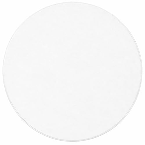 Image of Kundi Round Coffee End Table for Living Room - Modern Brown Accent Pedestal Side Table for Bedroom & Home Decor (White)