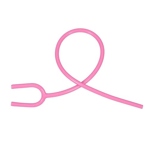 GARVALON Tubo Flexible en Forma Estetoscopio, 2 Unidades de Repuesto en Plástico PVC Rosa, Manguera para Uso Médico Profesional