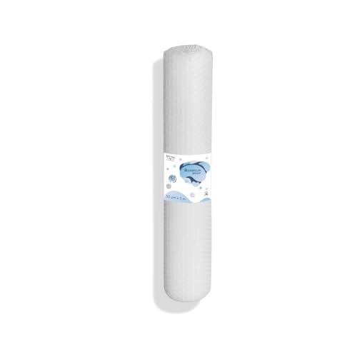MARCPRINT Rollo Burbujas Embalaje 50 cm Ancho x 5 m Longitud - Papel Burbujas Embalaje Perfecto para Mudanza, Envíos - Transparente