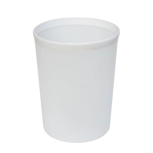 Caneca de basura blanca frosted para baño 2.1 gal miniatura 2
