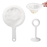 【Material de alta calidad】El tamiz de filtro de alimentos adopta un elemento de filtro de nailon de grado alimenticio de alta calidad y material de PP, que no es tóxico, es inofensivo, inodoro, duradero y reutilizable.