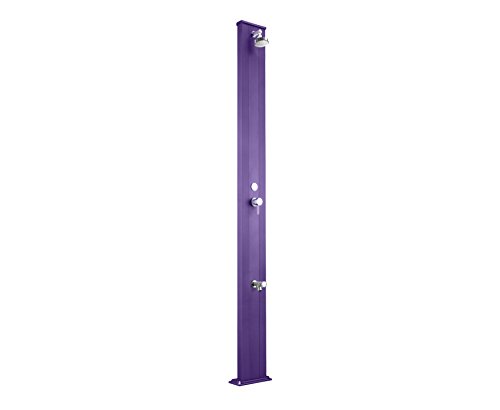 Ducha Classic De Interior Y Exterior Arkema Spring S Entrada Agua Caliente Y Agua Fría Ajustable Con Mezclador Y Lavapiedi Ducha Recta Altura 228 Cm Arkema A225 4005 Color Morado