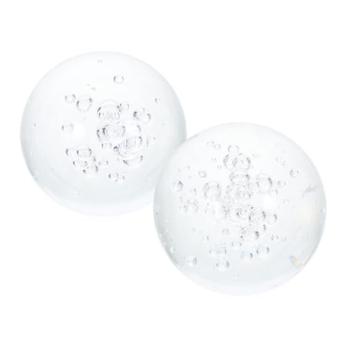 WEKADRIN 2piezas Bola De Transparente Decorativa Esferas De para Fuente De Escritorio y Adivinación para De Mesa o Exterior