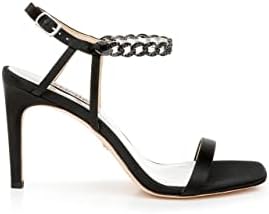 Badgley Mischka Women's Kai Heeled Sandal, Ivory Satin, 8 | Image 2