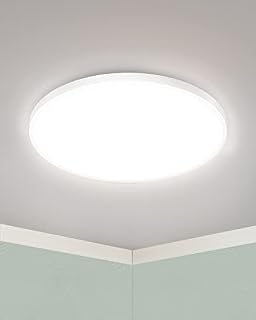 Trongle Bathroom Lights Ceiling 5000K, 24W 1950LM LED Ceiling Light Waterproof, Modern Flush Bathroom Light, Eye Protecting Bathroom Ceiling Light for Kitchen, Kids Bedroom, Stairwell Lighting