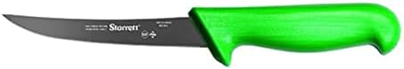 Starrett Boning Knife Narrow Curved 5" (130mm) Green Handle (BKG106-5)