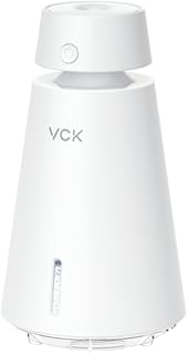 Portable Mini Humidifier, VCK 600ml Small Cool Mist Humidifier,USB Personal Desktop Humidifier with Colorful Night Light for Plants, Office, Car,Room,Bedroom,Travel,2 Mist Modes, Super Quiet, White