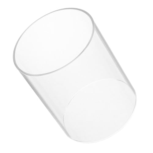 Veemoon Manchon de bougie en verre 10 x 10 cm - Coupe-vent - Cylindre à extrémité ouverte pour décoration d'intérieur