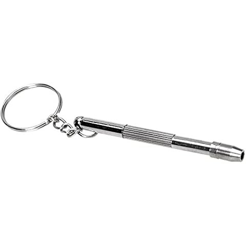 DSYJ Multifunction Eyeglass Screwdriver Mini Hand Tool 3-in-1 Eyeglass Screwdriver Sunglass Watch Repair Kit with Keychain Cover