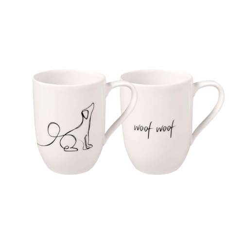 Villeroy & Boch – Statement Tassen Set 'Hund' 2 teilig Weiß,...