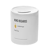 FORMAT STANDARD : Avec une hauteur de 9,3 cm et un diamètre de 8,4 cm (format proche d'un mug classique), elle offre une belle contenance pour accumuler pièces de monnaie et billets sans prendre trop de place.