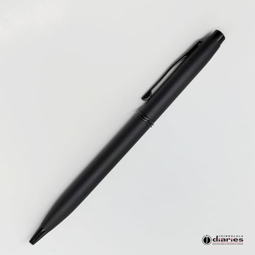Image of Jhingalala A5 Leather Cover Hardbound Undated Journal Notebook with Pen Combo Gift | 80 GSM Premium Non-Bleeding Paper | Diary with Pen | Ideal Corporate, Diwali & New Year Gift (Black)