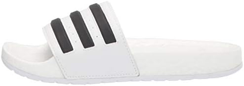adidas Unisex Adilette Boost Slides Sandal, White/Black/White, 8 US Men | Image 7
