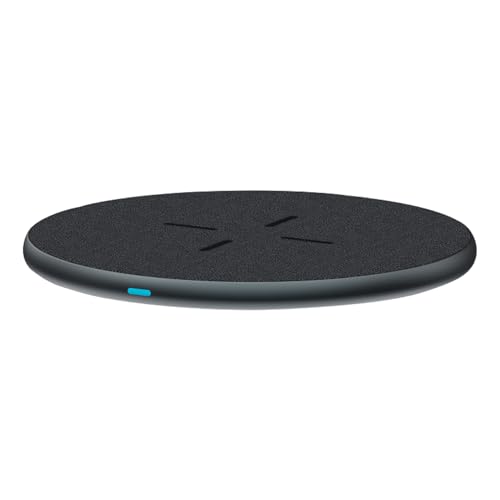 SilverLabel 15W Wireless Charging Pad - Black Instant Compact Wireless Charging Pad for QI-Enabled and Compatible Phones & Other Electronic Devices