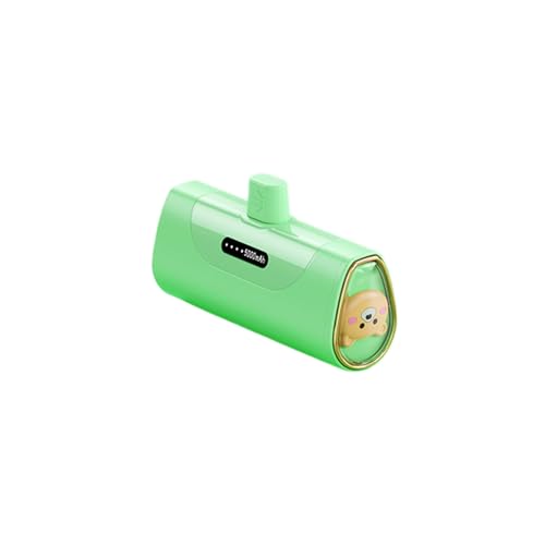 LIXSAZSE Indicadores LED Inteligentes, Bancos de energía con Pantalla de Carga Inteligente, compatibilidad Universal, Cargador teléfono móvil portátil, Verde, Tipo