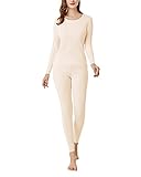 LAPASA Thermal Underwear Set for Women, Fleece Lined Long Johns Shirt & Pants, Womens Winter Base...
