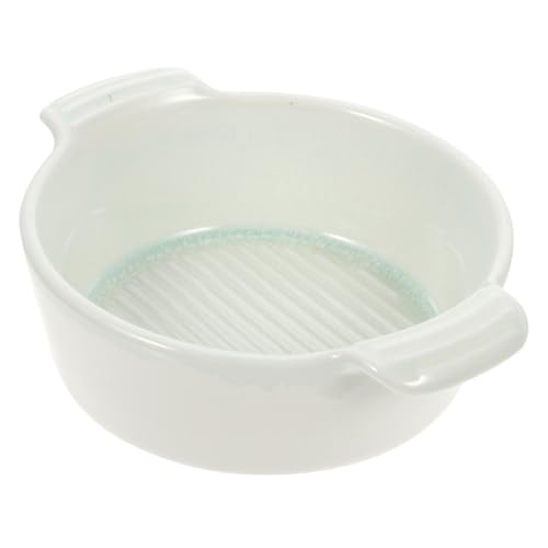 iplusmile Cuenco De Cerámica Dos Asas Plato Para Asar y Fuente Para Hornear Doble Asa Para Mezclar Condimentos y Almacenar Ensalada Cocina