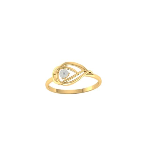 Image of DISHIS 18K Yellow Gold and Diamond Ring For Women