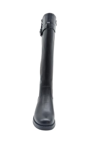 Women's Round Toe Knee-High Boots with Zipper - Comfortable & Stylish2