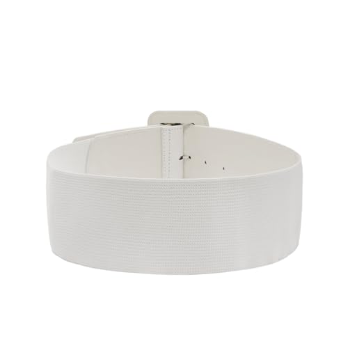 LJCZKA Women Wide Stretchy Belt Adjustable Vintage Elastic Waist Belt for Dresses with Square Buckle2