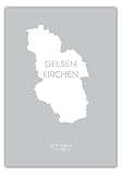 MOTIVISSO Poster Gelsenkirchen Koordinaten #6 Umriss 70 cm 