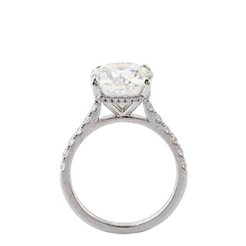 Bague de mariage moissanite ronde argent 925 massif alliance femme RNG-1687