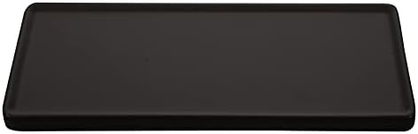 DOITOOL Ceramic Sushi Serving Tray Japanese Style Sushi Plate Black Rectangular Porcelain Serving Platters Party Serving Plate for Sushi, Desserts, Appetizers