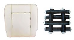 Imbottitura Spugna in Poliuretano Flessibile di ricambio per Sedile solo Seduta + KIT 6 Fasce Rinforzate per Panda modello 141 - 141A prodotte dal 1986>2003