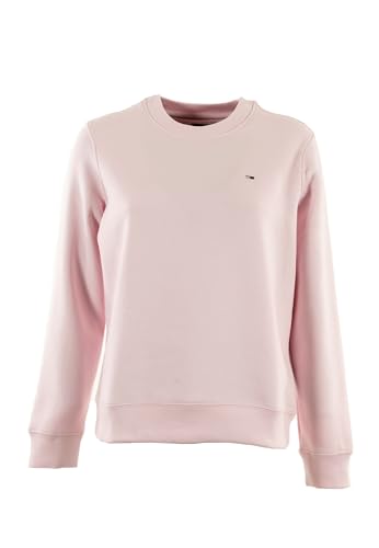 Tommy Jeans TJW REG S Flag Crew DW0DW19959 Sudadera sin Botones para Mujer, Rosa (Rosa Claro), Talla L, Rosa (Light Pink), L
