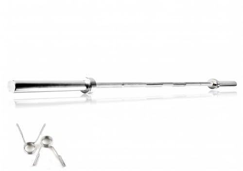 Image of DREAM FIT Premium 5 feet Straight Rod || 25mm thick || Chrome Plated || with pair of spring locks || multipurpose barbell bar for home gym || Weight Lifting Bar || Gym Bar || Gym Rod || Home Fitness