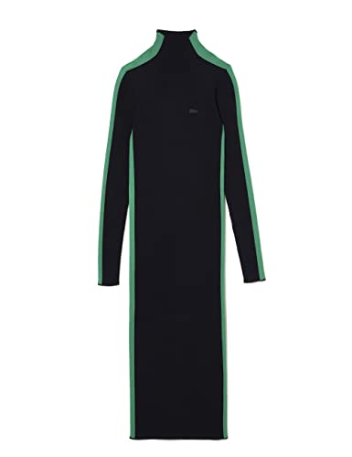 Lacoste-Damen KLEID-EF9582-00, Navy Blau/Grün, 36