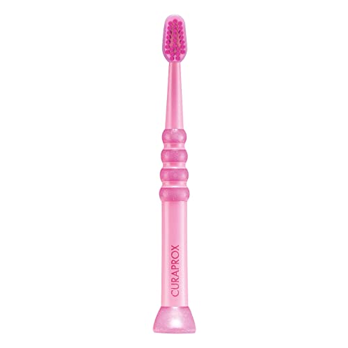 Image of Curaprox Baby Toothbrush – for Babies and Toddlers | Ultra-Soft bristles for Gentle, Joyful Brushing | Pink-Pink | Single Pack