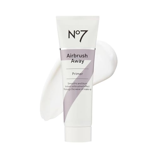 No7 Airbrush Away Face Primer - Hydrating Makeup Primer with Hyaluronic Acid - Helps to Smooth the Appearance of Fine Lines & Wrinkles for Seamless Makeup Application (30ml)