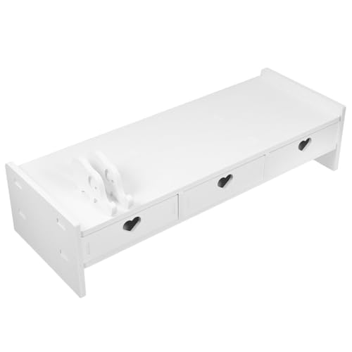 Support écran ordinateur réhausseur pc ergonomique organisateur bureau étagère