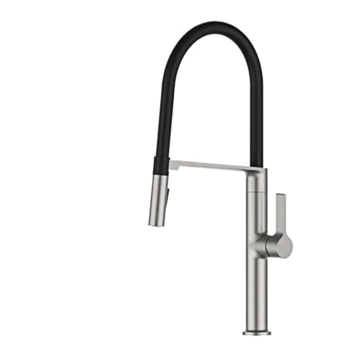 Gun Gray Kitchen Faucet Simple Magnetic Suction Design Single Hole Single Handle Cold And Hot Dual Control Sink Faucet(Brushed N
