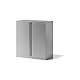 BISLEY Flügeltürenschrank Essentials mit 1 Fachboden für 2 Ordnerhöhen, Metall, 355 Silber, 47 x 91.4 x 100 cm