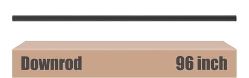 DPXMYG 96 inch Ceiling Fan Downrod, 8 FT Black Downrod for Ceiling Fan, 1 inch Outside Diameter, Boom Suitable for a Wide Range of Fans (Black, Not Threaded)