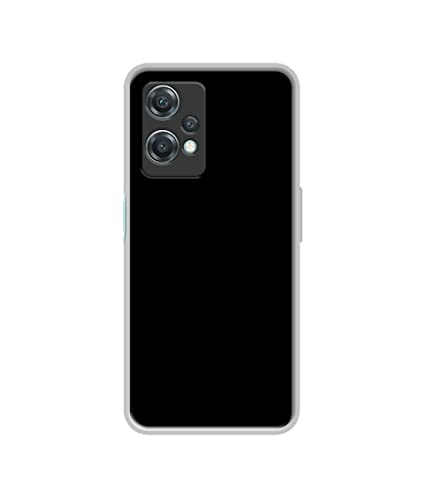 Image of Solid Black Design Printed Silicon Soft TPU Back Case Cover for OnePlus Nord CE 2 Lite 5G