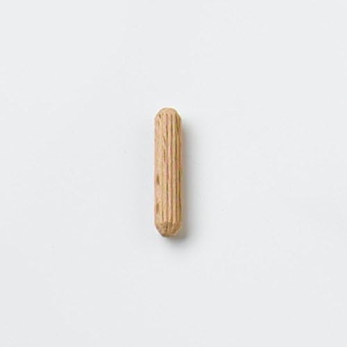 Merriway BH07200 Clavijas estriadas de madera dura M8 x 40 mm, marrón