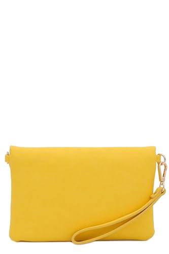 Image of FashionPuzzle Envelope Wristlet Clutch Crossbody Bag with Chain Strap