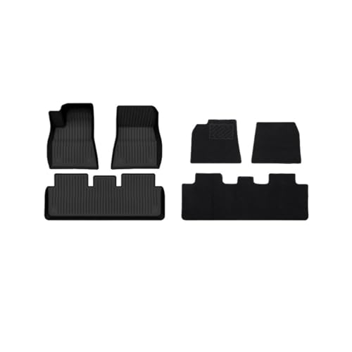 Tapis de coffre pour Tesla Model 3 Highlander 2023-2025 en TPE double couche 6 pièces