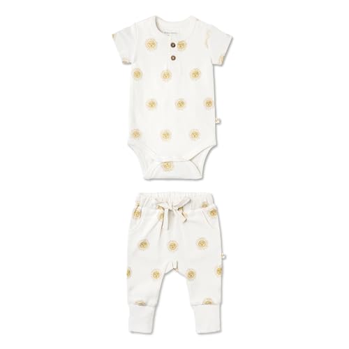 MakeMake Organics GOTS Organic Cotton Short Sleeve Romper and Pants Set