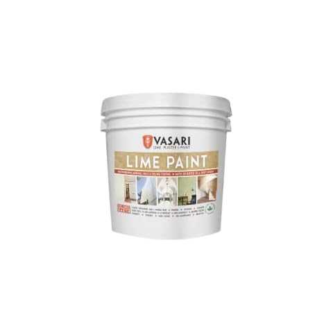 VASARI Lime Plaster & Paint | LIME PAINT | Made from Natural Lime and Powdered Marble | color: Natural White #1 (Untinted) | size: 1 Gallon Cover