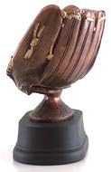 Decade Awards Baseball Glove Ball Holder Trophy, Bronze a| Game Ball Holder Award - 5 Inch Tall - Engraved Plate on Request
